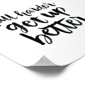 Poster Inspirational Quotes: Fall harder. Get up better. (Coin)