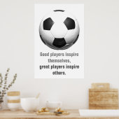 Poster Inspirational Soccer Football Unique Artwork (Cuisine)