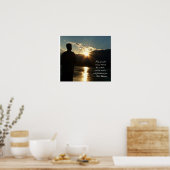 Poster Inspirational Sunset  Fishing Silhouette (Cuisine)