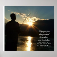 Inspirational Sunset Fishing Silhouette