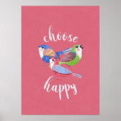 Poster Inspirationnel Choisir Joyeux Motivationnel Nature (Devant)