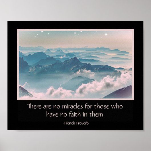 Poster Inspirationnel, Devis Miracle (Devant)