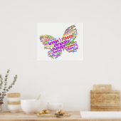 Poster Inspirationnel Elegant Papillon Cloud (Cuisine)