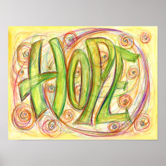 Poster inspirationnel Heal Word Art (Devant)