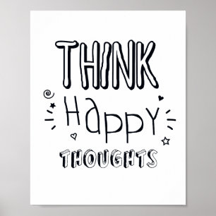 Poster Inspirationnel noir et blanc typographie scandinav