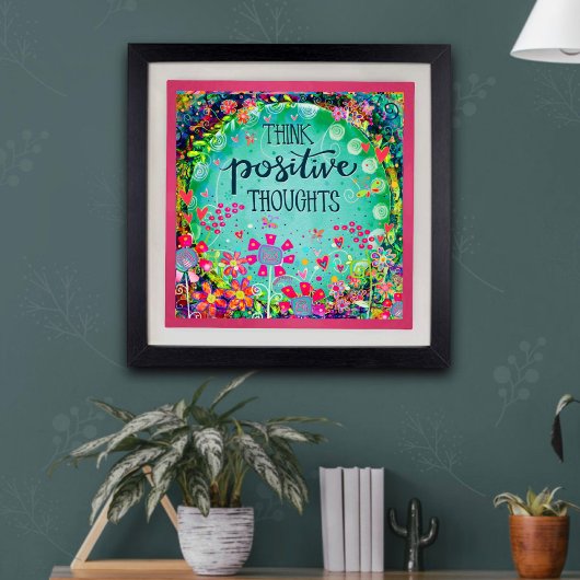 Poster Inspirationnel"Pensées positives" Jardin
