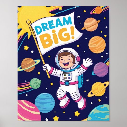 Poster Inspirationnel "Rêve Grand" pour les Enfants (Devant)