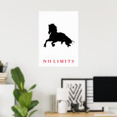 Poster Inspirationnel Sans Limites Black White Horse Pop  (Bureau à domicile)