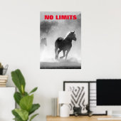 Poster Inspirationnel Sans Limites Chevaux Motivationnel (Bureau à domicile)