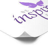 Poster Inspirationnel Soyez Inspiré Papillon Quotidien (Coin)