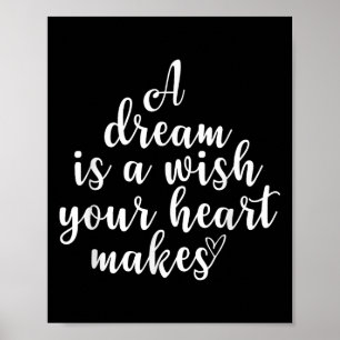 Poster Inspirationnel, Un Rêve Est Un Souhait, Motivation