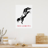 Poster Inspirationnelle Sans Limites Cheval Blanc Noir (Cuisine)