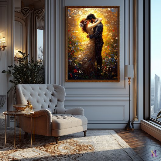 Poster Inspiré de l'Impressionnisme Le Baiser