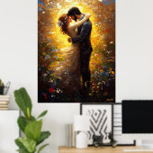 Poster Inspiré de l'Impressionnisme Le Baiser (Bureau à domicile)