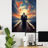 Poster Inspiré de l'Impressionnisme - Le Cri (Bureau à domicile)