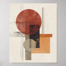 Inspiré du Bauhaus – Abstrait Moderne dans des Ton