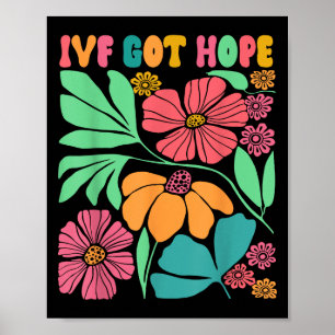 Poster Inspiré Motivationnel Ivf Mama Fleur sauvage Ivf M