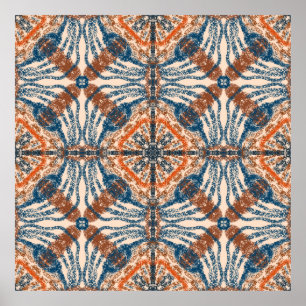 Poster Inspiré par la Turquie : Texturé Marine & Terracot