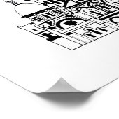 Poster Inspiré par le Sacré Coeur, Montmartre (Coin)