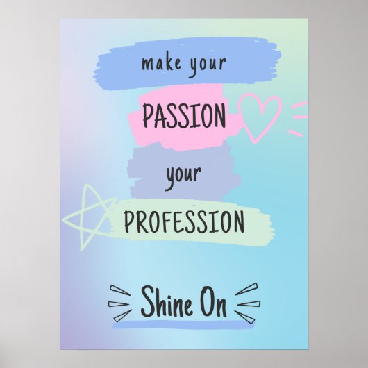 Poster Inspirer La Citation Motivationnelle Sur La Passio (Devant)