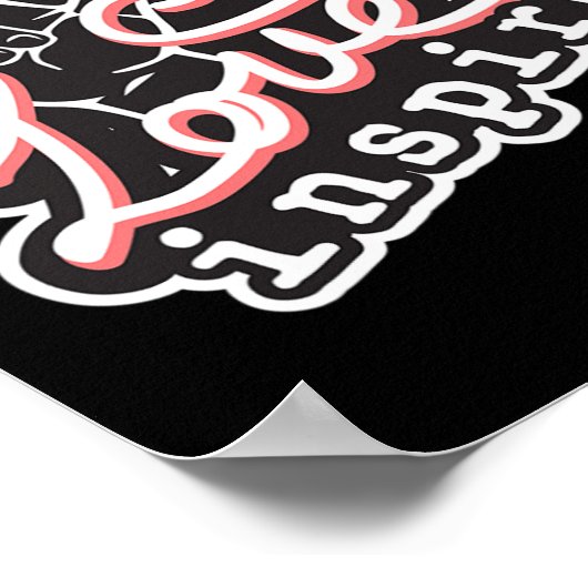 Poster inspirer l'amour ASL ILY Hand Sign Language Deaf A (Coin)