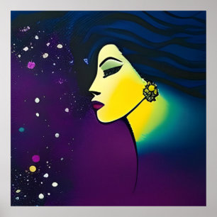 Poster Inspirer l'aquarelle de femme confidentielle