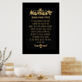 Poster Inspirer le bouddhisme Namaste Définition (Cuisine)