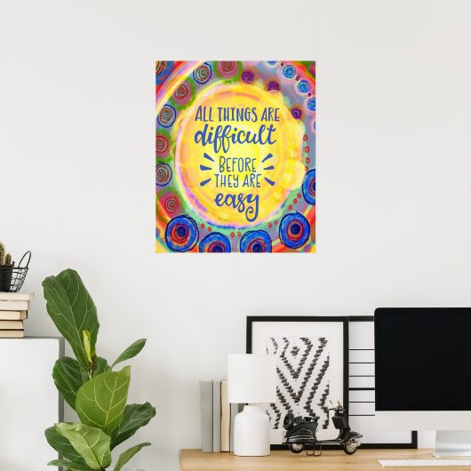 Poster Inspirer le devis de l'élève Inspiriity de classe (Bureau à domicile)