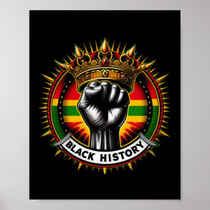 Poster Inspirer les leaders noirs Poing de puissance main
