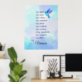 Poster Inspirer votre voyage avec des affirmations Espagn (Bureau à domicile)