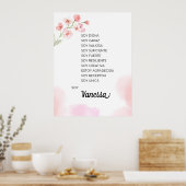 Poster Inspirer votre voyage avec des affirmations Espagn (Cuisine)
