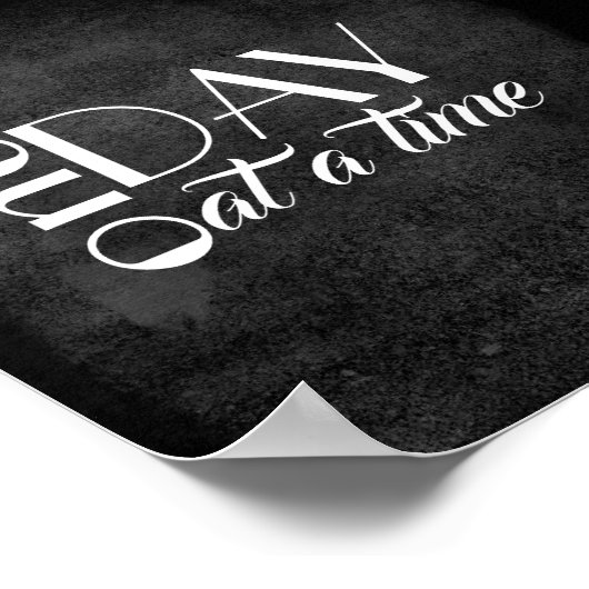 poster inspirerend prijsopgave één dag per keer (Hoek)