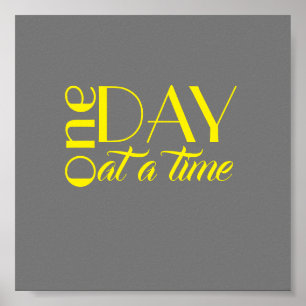 poster inspirerend prijsopgave één dag per keer