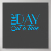 poster inspirerend prijsopgave één dag per keer (Voorkant)