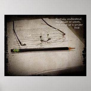 Poster Inspirerend schrijver