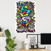 Poster Inspirez les graffitis et agissez avec cet Un (Bureau à domicile)