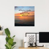 POSTER INSPIRING MATTHEW 19:26 CONCEPTION DU SOLEIL (Bureau à domicile)