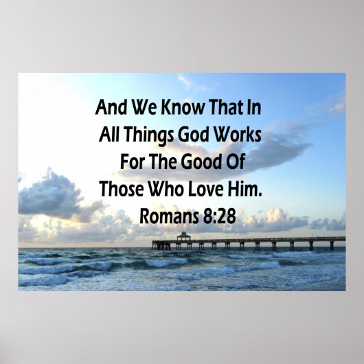 POSTER INSPIRING ROMANS 8:28 BIBLE VERSE (Devant)