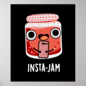 Poster Insta-jam Funny Médias sociaux Jam Pun Dark BG (Devant)