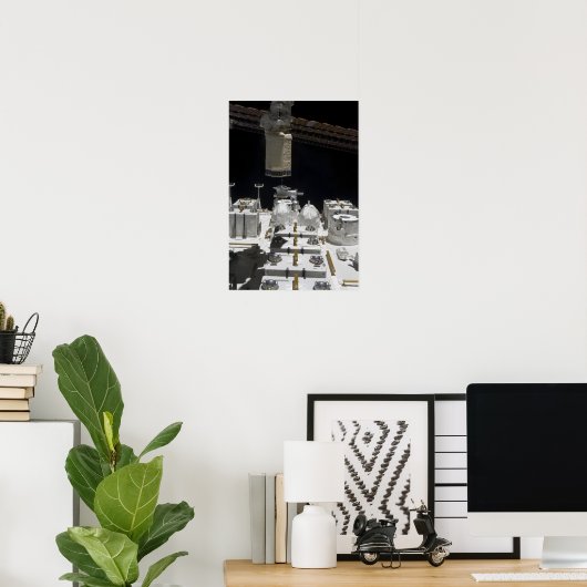 Poster Installation exposée du module japonais d'expérime (Bureau à domicile)