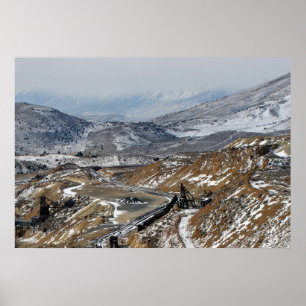 Poster Installations d'exploitation et montagnes, colline