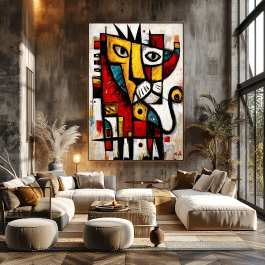 Poster Instinct Souverain — Expression Abstraite Contempo