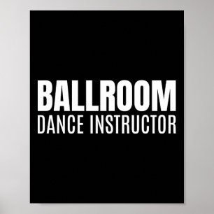 Poster Instructeur de danse de salle de bal