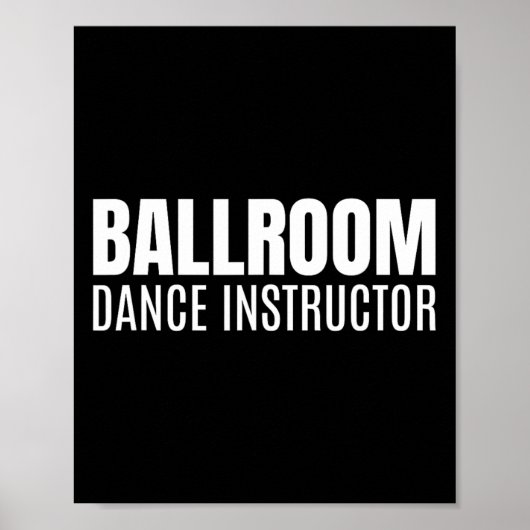 Poster Instructeur de danse de salle de bal (Devant)