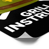 Poster Instructeur de grillade pitmaster de barbecue drôl (Coin)