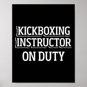 Poster Instructeur de kickboxing Entraînement de kick box