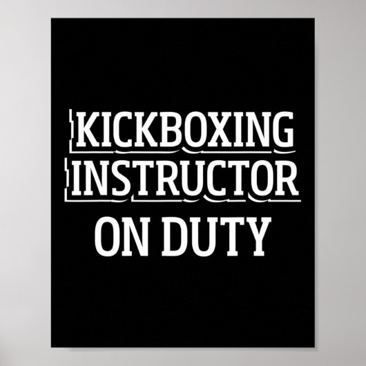 Poster Instructeur de kickboxing Entraînement de kick box (Devant)