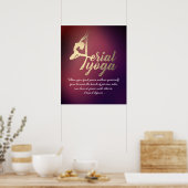 Poster Instructeur de méditation du yoga aérien Pilates F (Cuisine)