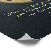 Poster Instructeur de méditation Yoga Black Gold Tree Cit (Coin)