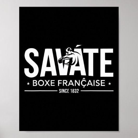 Poster Instructeur de Savate Arts Martiaux Français Boxe  (Devant)